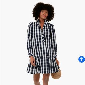 Tuckernuck Navy and White Checkered Dress